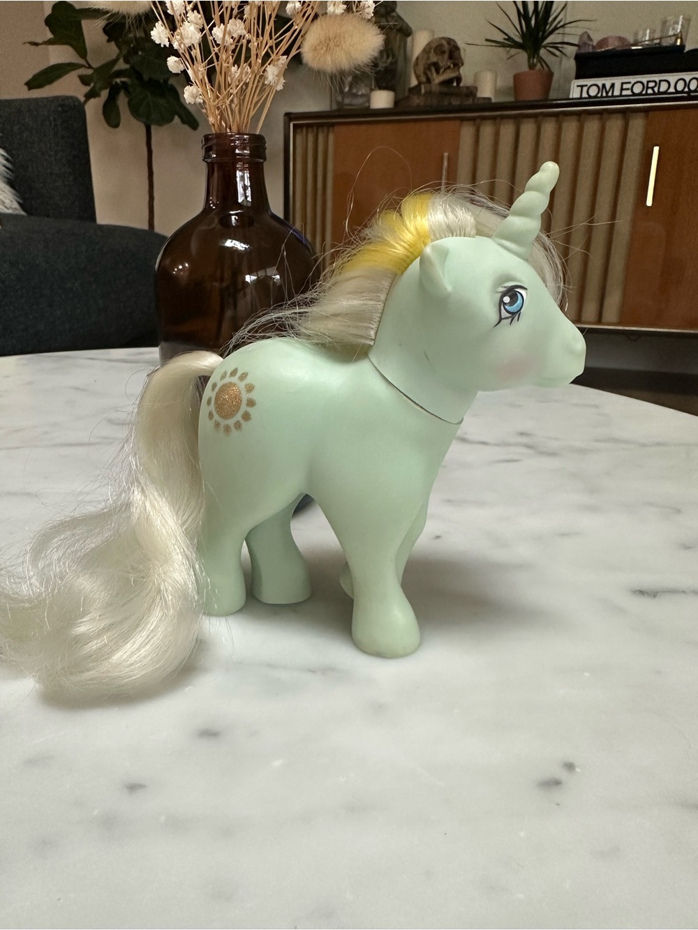 Vintage Sunbeam unicorn pony from the Hasbro My Little Pony Generation 1 (G1)
